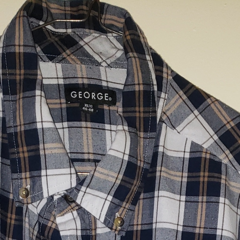 George plaid dress shirt